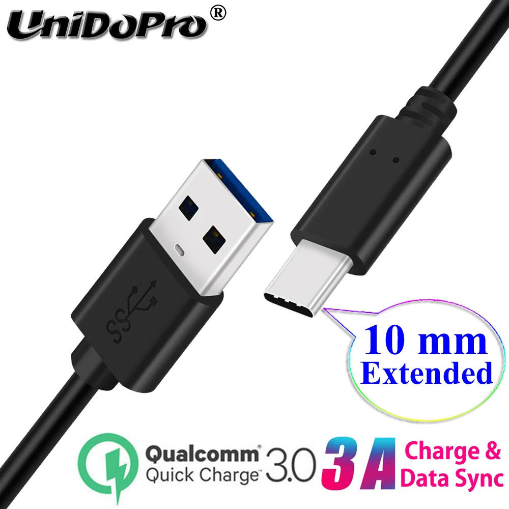 10 мм удлиненный наконечник QC 3 0 USB Type-C Быстрый зарядный кабель для Poptel P9000 Max P9000Max