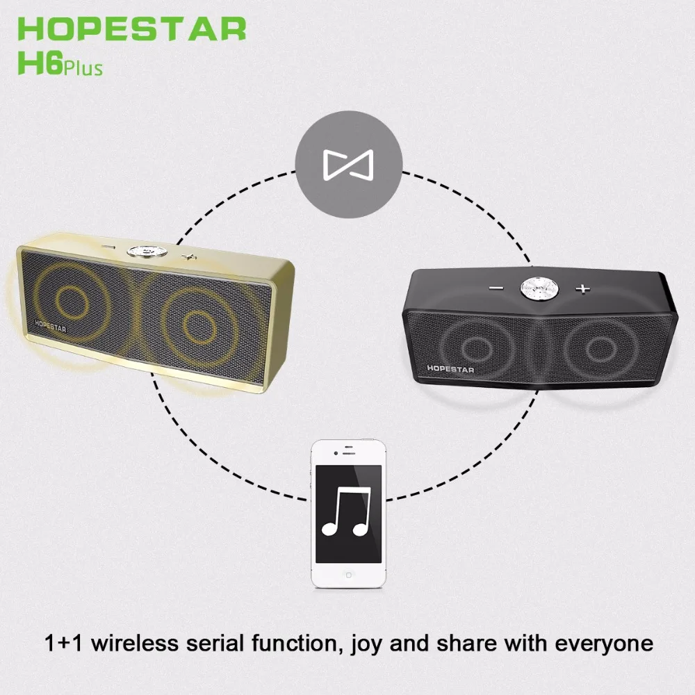 HOPESTAR H6Plus портативный Bluetooth динамик беспроводной Саундбар двойной бас стерео Поддержка Box музыка сабвуфер компьютер динамик s