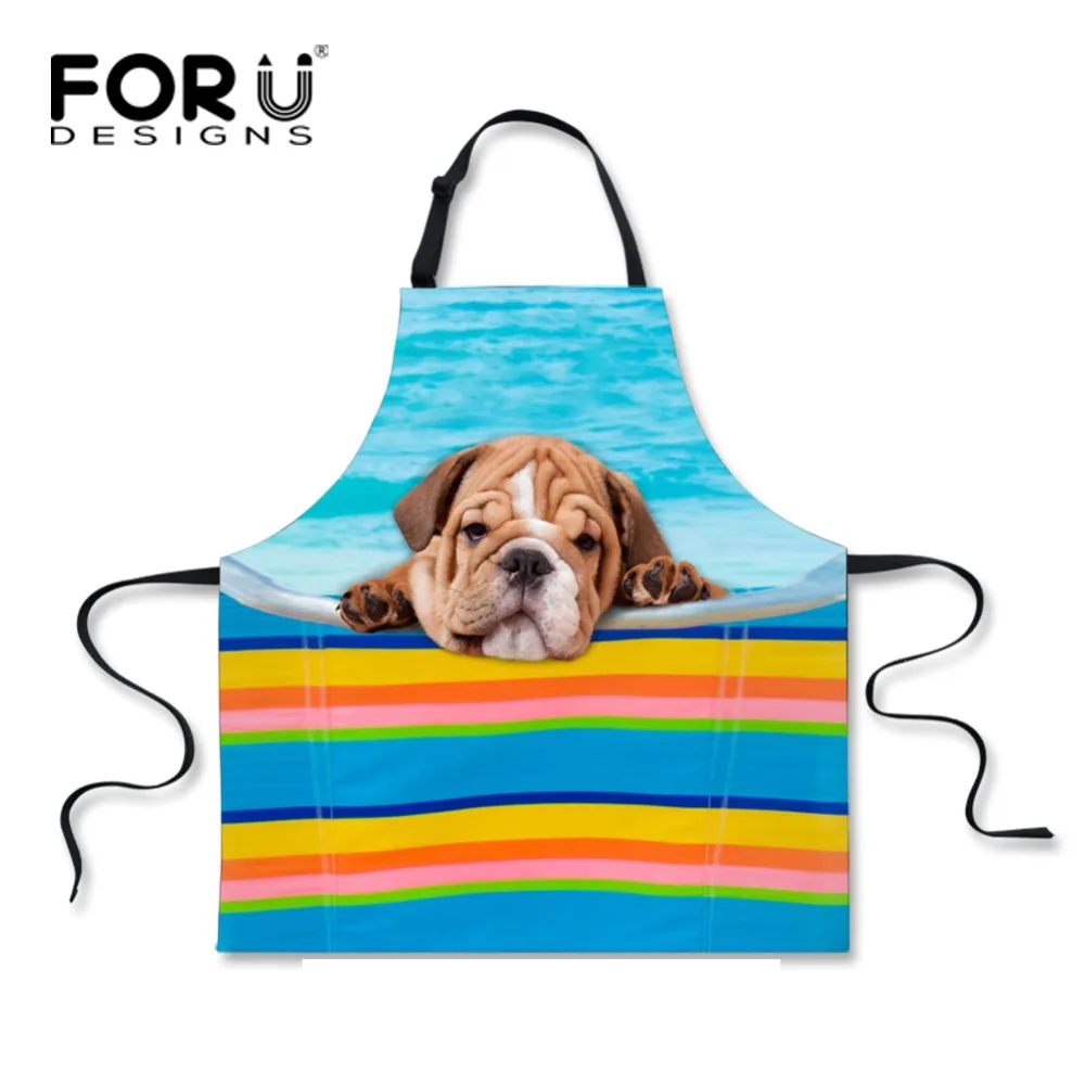Милый Кухонный Фартук FORUDESIGNS с французским принтом багги фартук шеф повара для