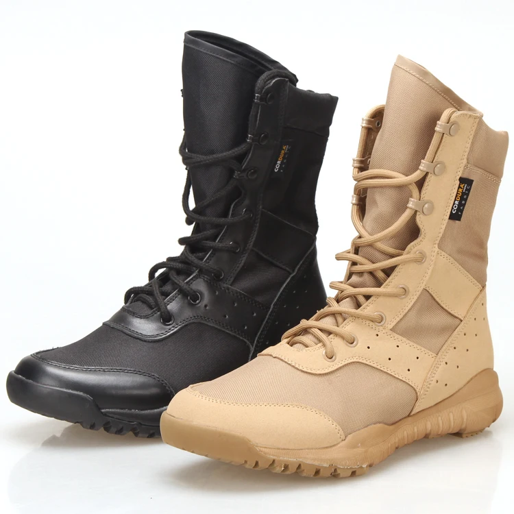 Summer men ultra-light combat boots high-top men military mesh breathable military fans outdoor tactical desert security boots