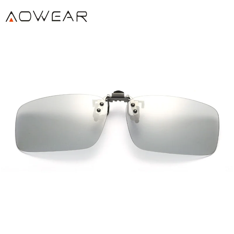 Солнцезащитные очки AOWEAR мужские фотохромные поляризационные с зажимом хамелеон