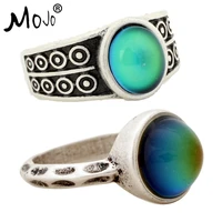 2pcs vintage bohemia retro color change mood ring emotion feeling changeable ring temperature control ring for women rs007 rs002