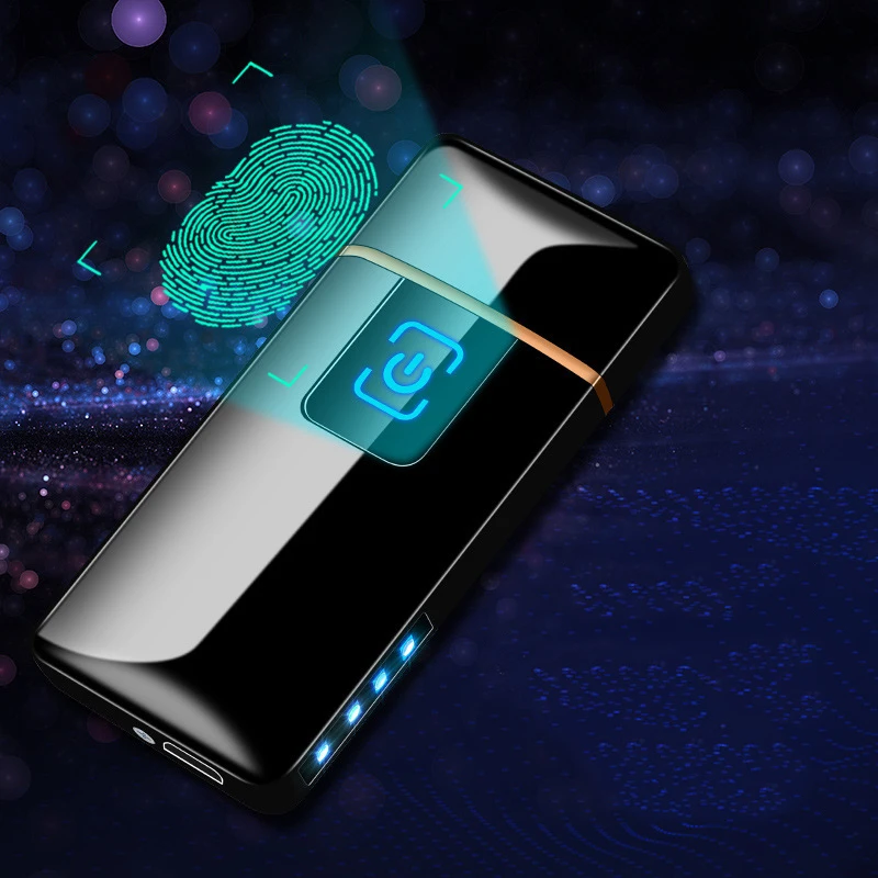 Новинка тонкая usb зарядка зажигалка с сенсорным экраном электронные зажигалки
