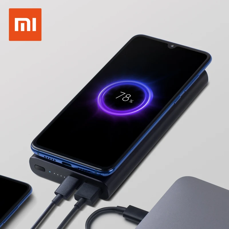 Xiaomi 10000 мАч Беспроводное зарядное устройство Банк мощности 10 Вт QI 18 USB C