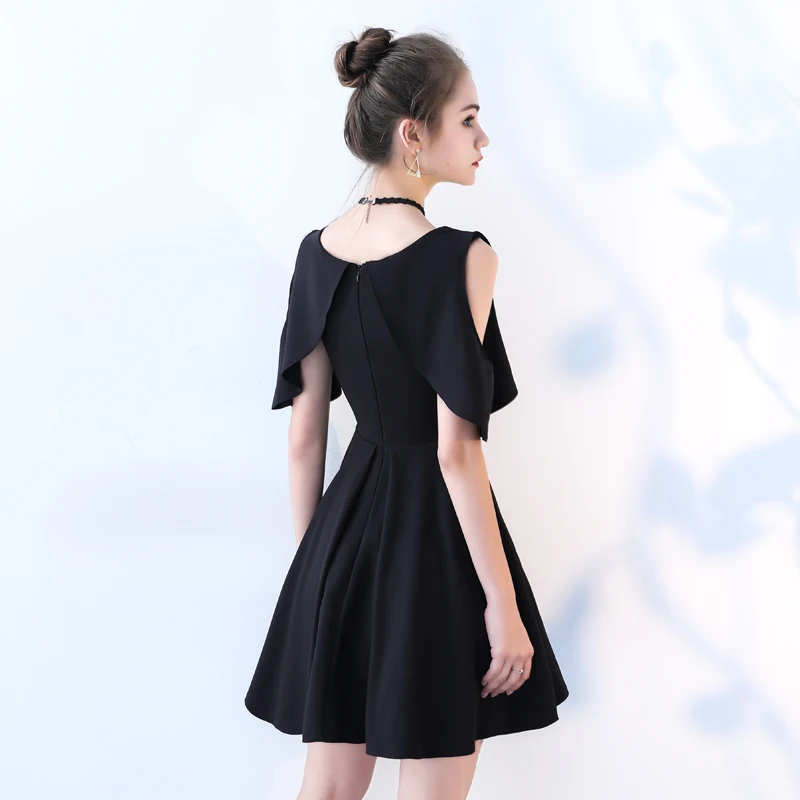 Женское атласное мини-платье Vesta элегантное черное платье трапециевидной формы с