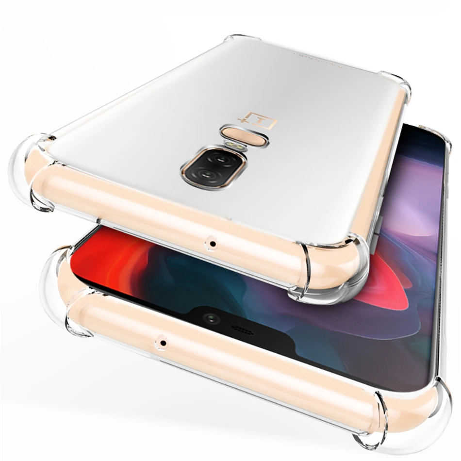 Воздушная подушка противоударный чехол для телефона Oneplus 6 5 5T 3 3T Мягкая