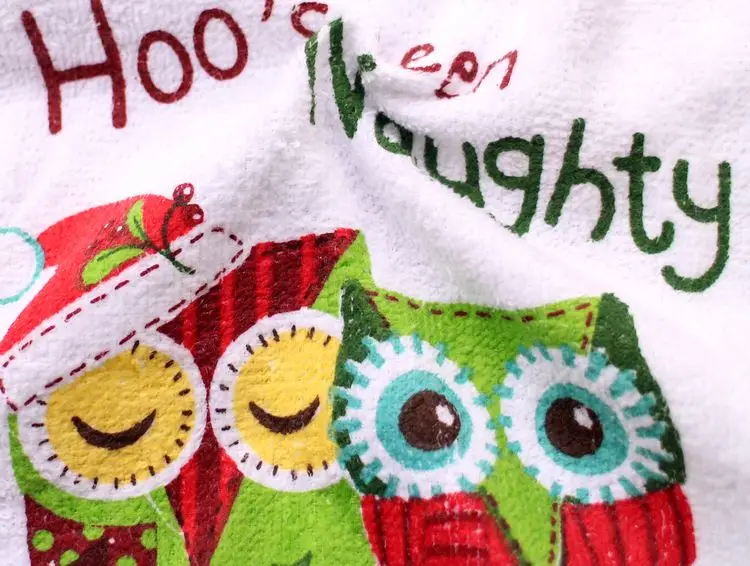 Хлопчатобумажное полотенце с принтом в виде рождественских изображений 10 шт./лот