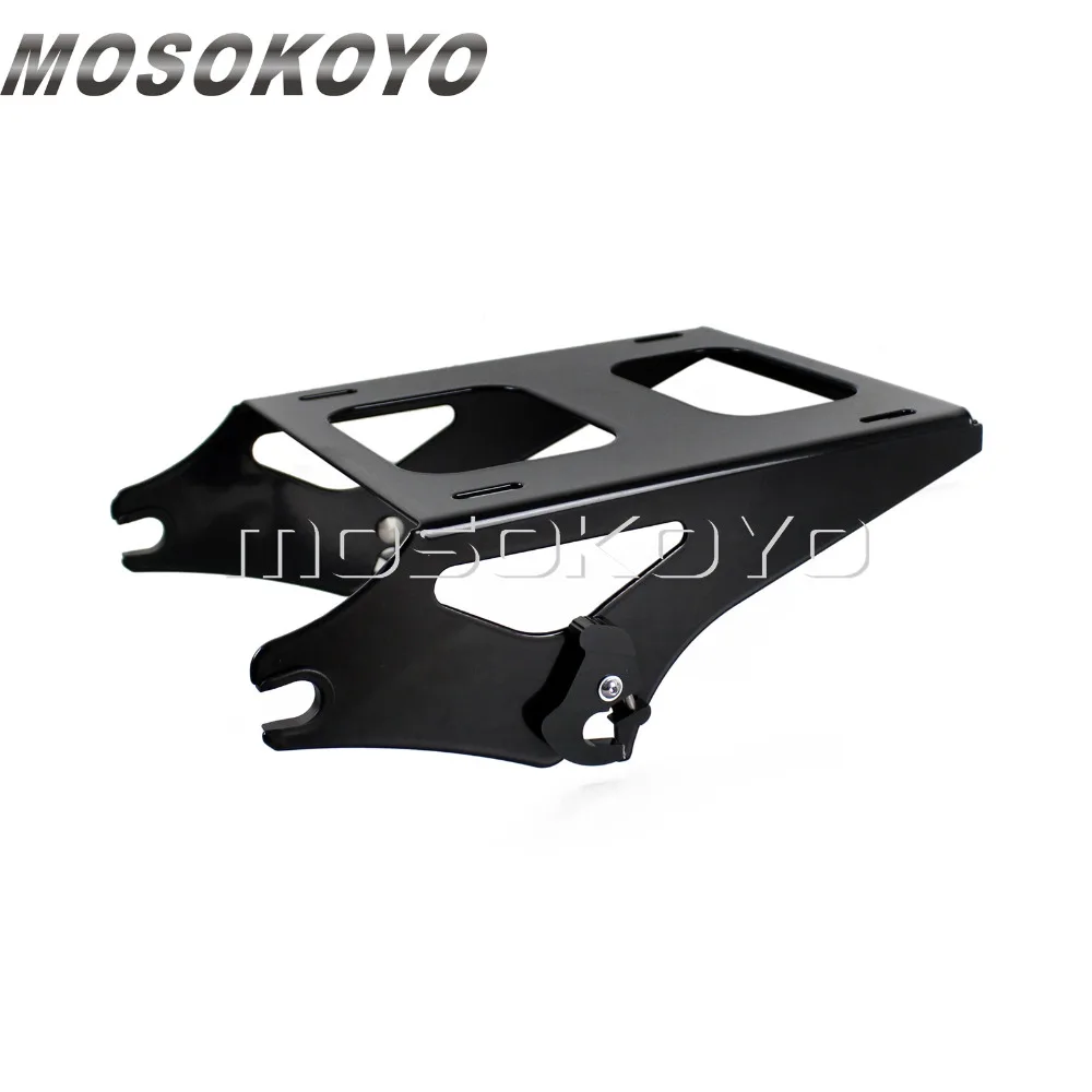 Motorcycle Two Up Detachable Tour Pak Pack Luggage Rack for Harley Touring Road King Street Glide FLHR FLHX 2014-Later Black |