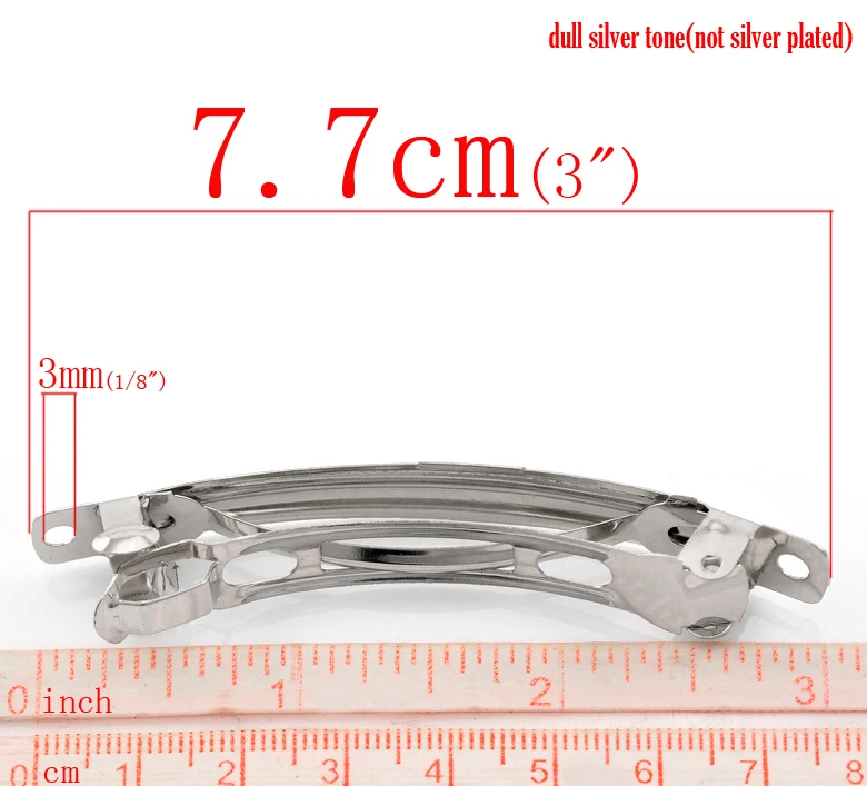 Дорин коробка 20 шт покрытые серебром Цвет Французский Заколки-пряжки для волос