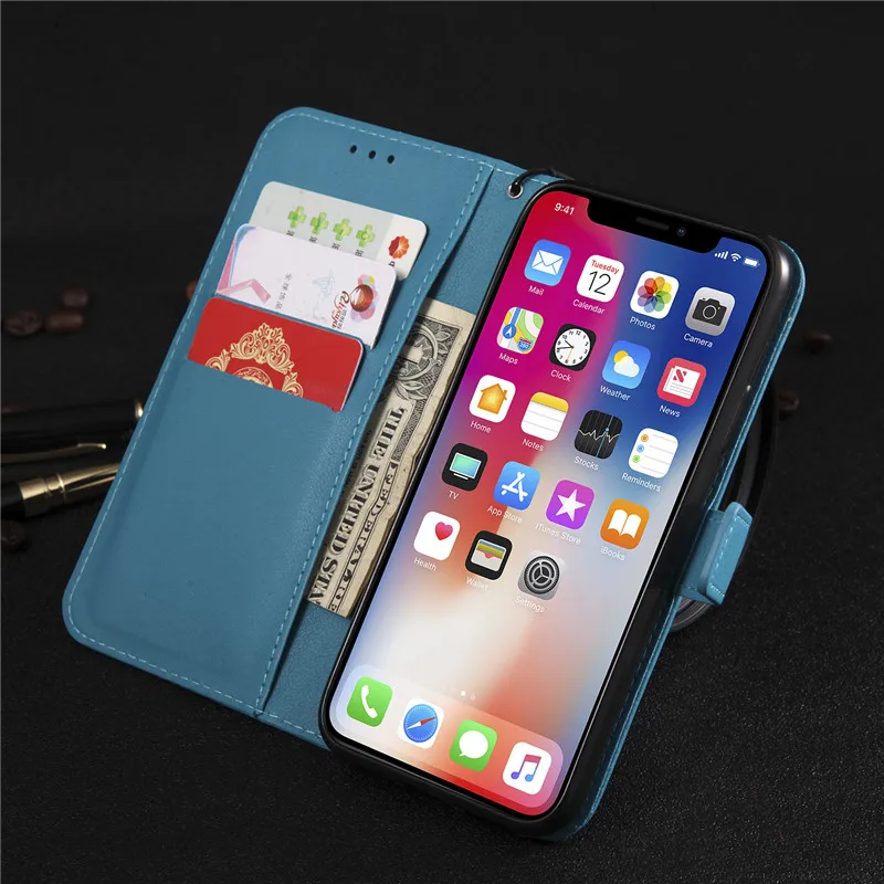 Чехол кошелек из натуральной кожи для iphone 5 6 6S 7 8 plus X XR XS MAX панель мобильного