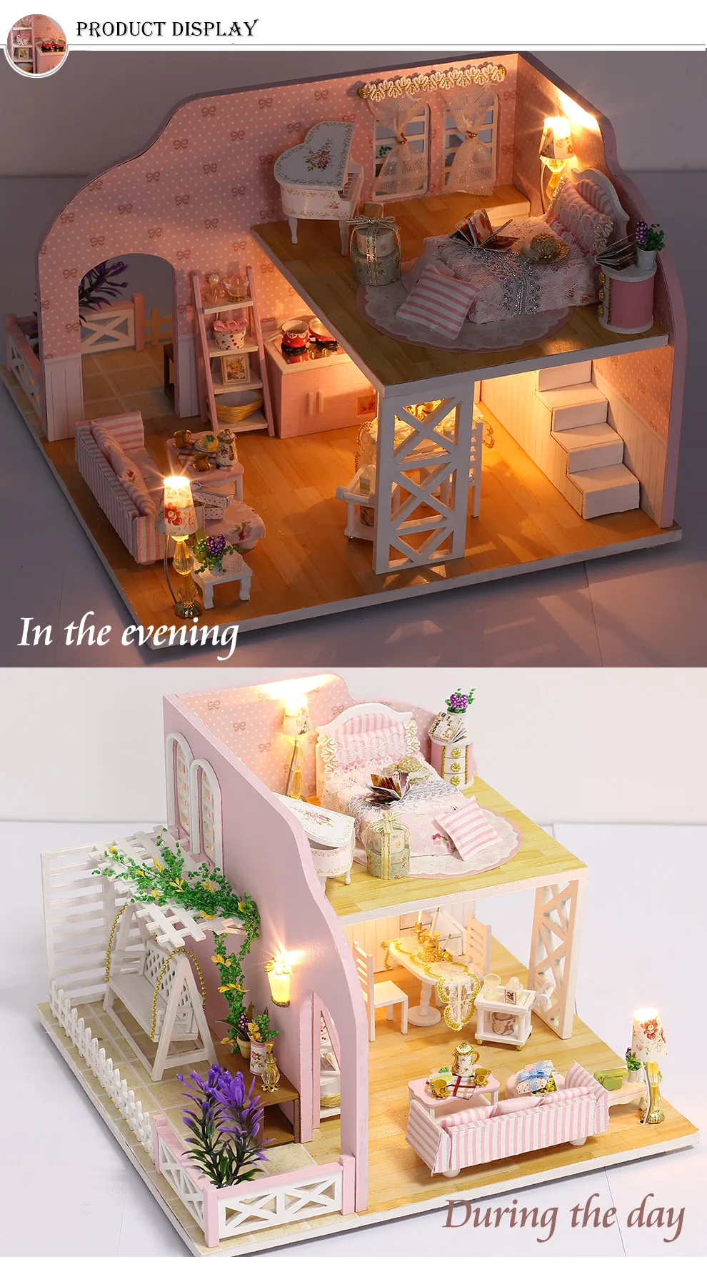 DIY деревянный кукольный дом Прага круглый мечта собрать 3D миниатюры кукольный домик модель мини дома мебель игрушечные лошадки для детей Подарки