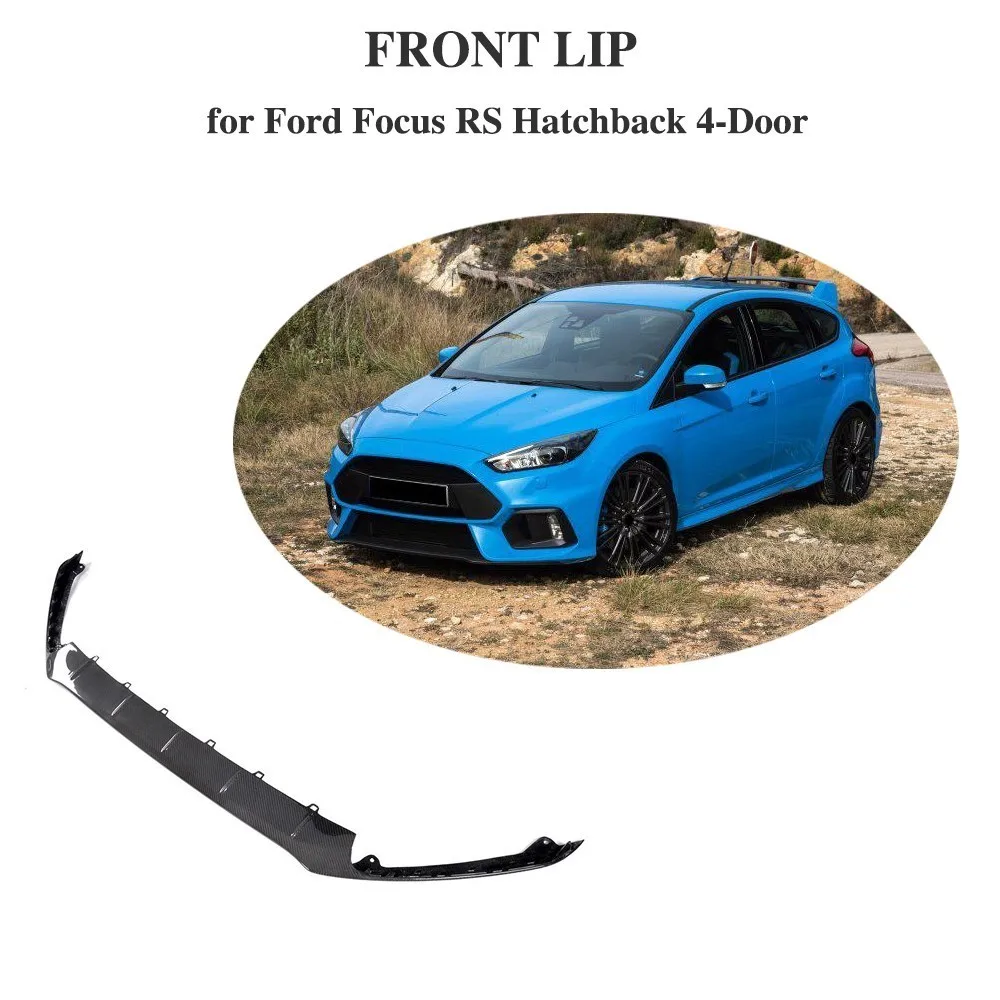 Передний бампер из углеродного волокна передний спойлер для Ford Focus RS Hatchback 4 Door 2016