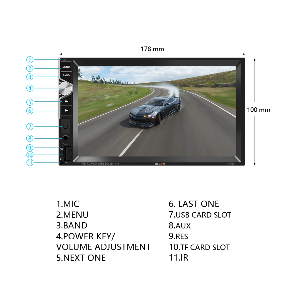 Автомагнитола AMPrime 2Din 7 &quotсенсорный экран автомобильный мультимедийный плеер MP5