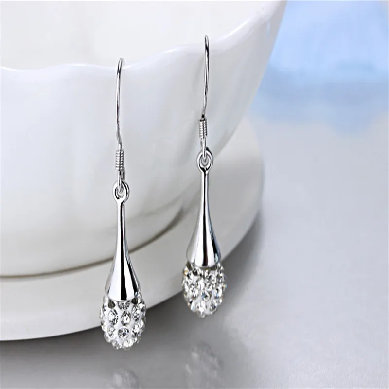Женские серьги из серебра 925 пробы с кристаллами | Украшения и аксессуары
