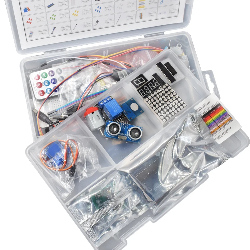 Стартовый комплект Ultimate включая ультразвуковой датчик плату R3 экран LCD1602 для arduino
