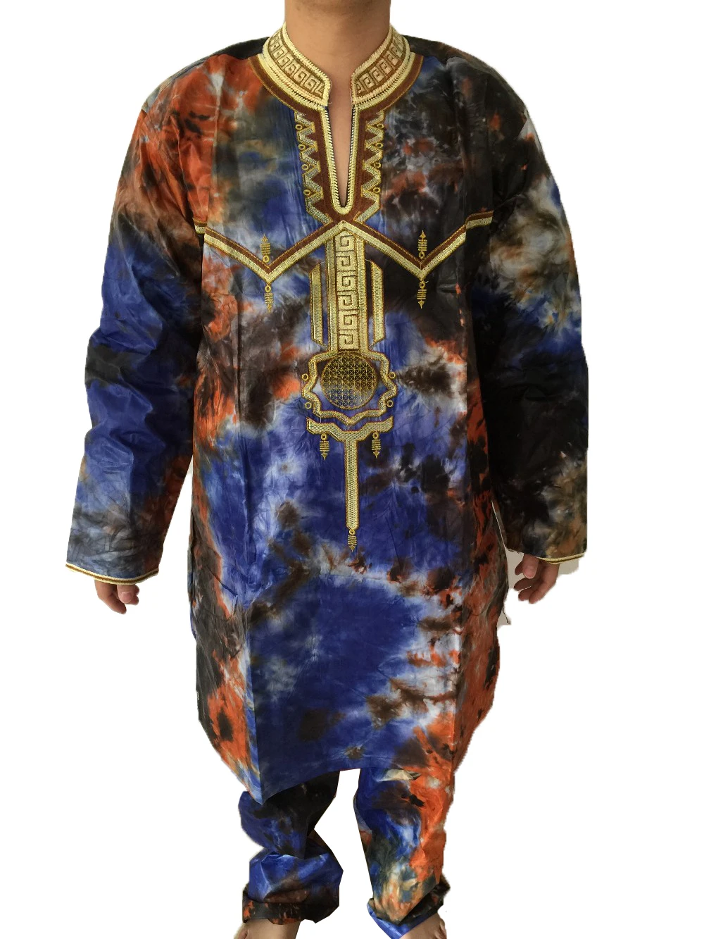 Мужской комплект из топа и брюк в африканском стиле|Африканская одежда| |