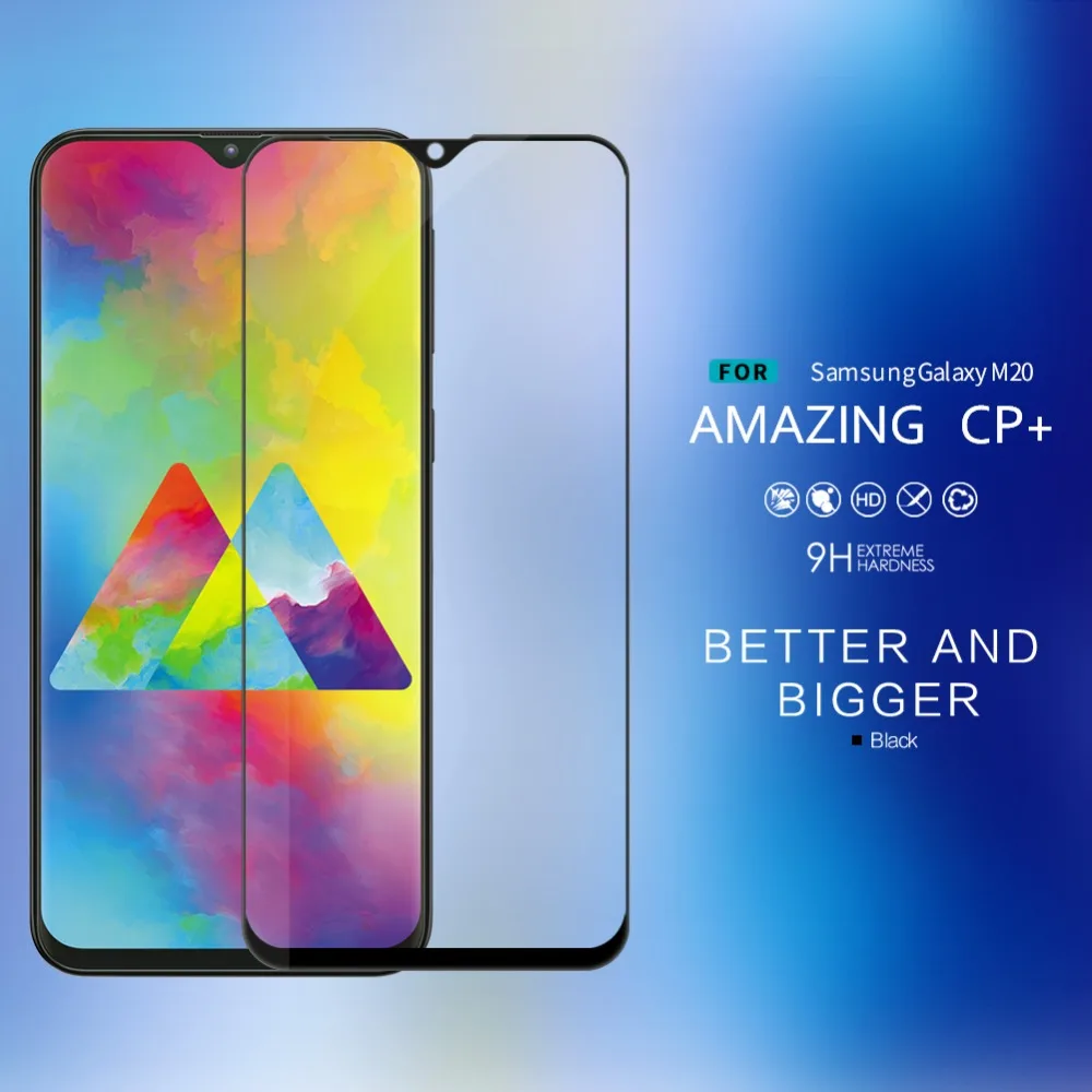 Для samsung Galaxy M20 CP + Полное покрытие закаленное Стекло 9 H 2.5D изогнутая Защитная