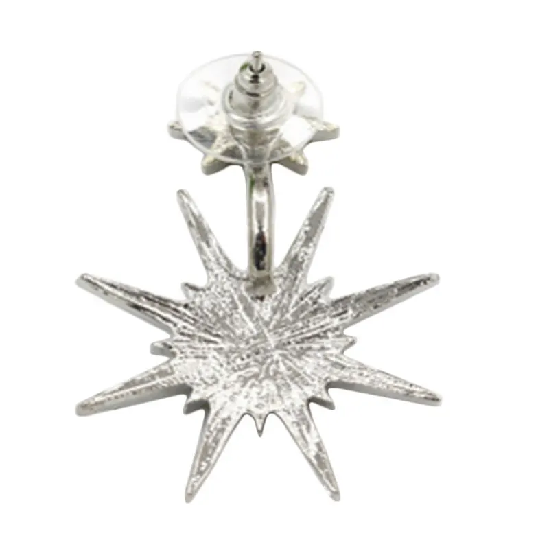 1 шт. Для женщин Леди Кристалл Rhinestone мотаться Золотая звезда стержня уха серьги