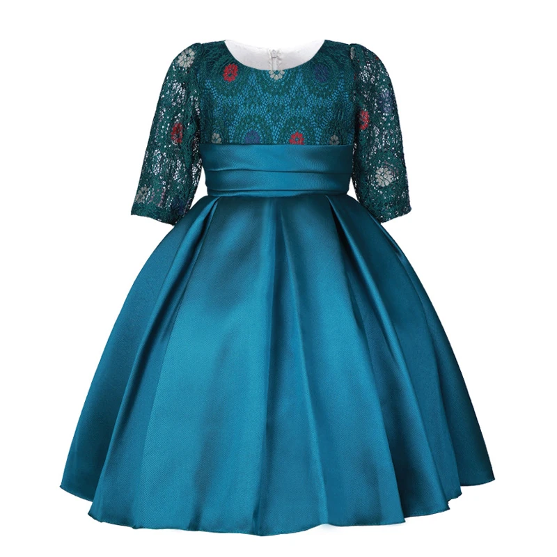 Высококачественное ажурное кружевное платье принцессы с короткими