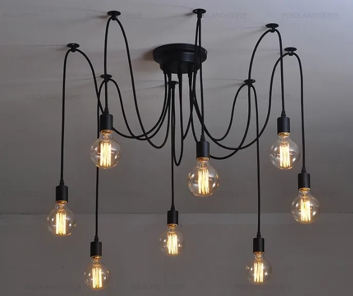 Винтажные потолочные лампы Эдисона 8 осветительных приборов сделай сам