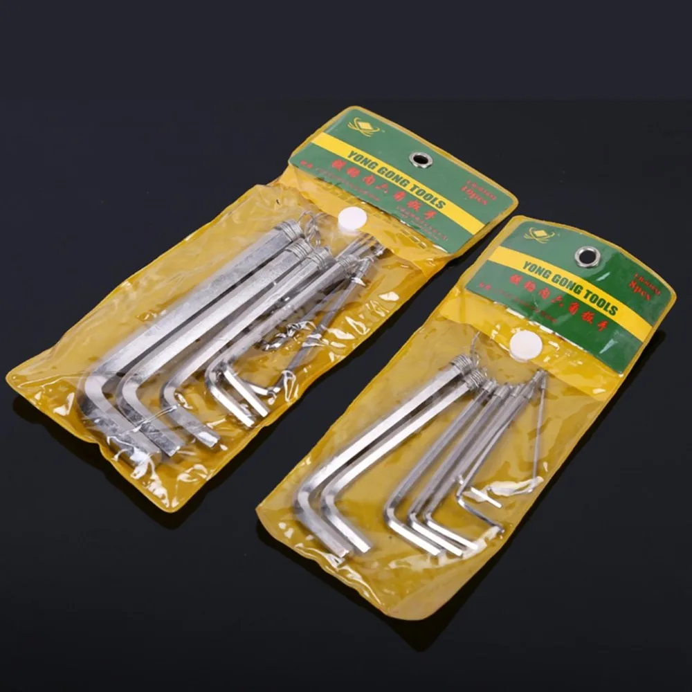 1.5-6mm/1.5-10mm Carbon Steel Inner Hexagon Wrench Handle Hex Key Spanner Set For Repair Hand Tool | Инструменты