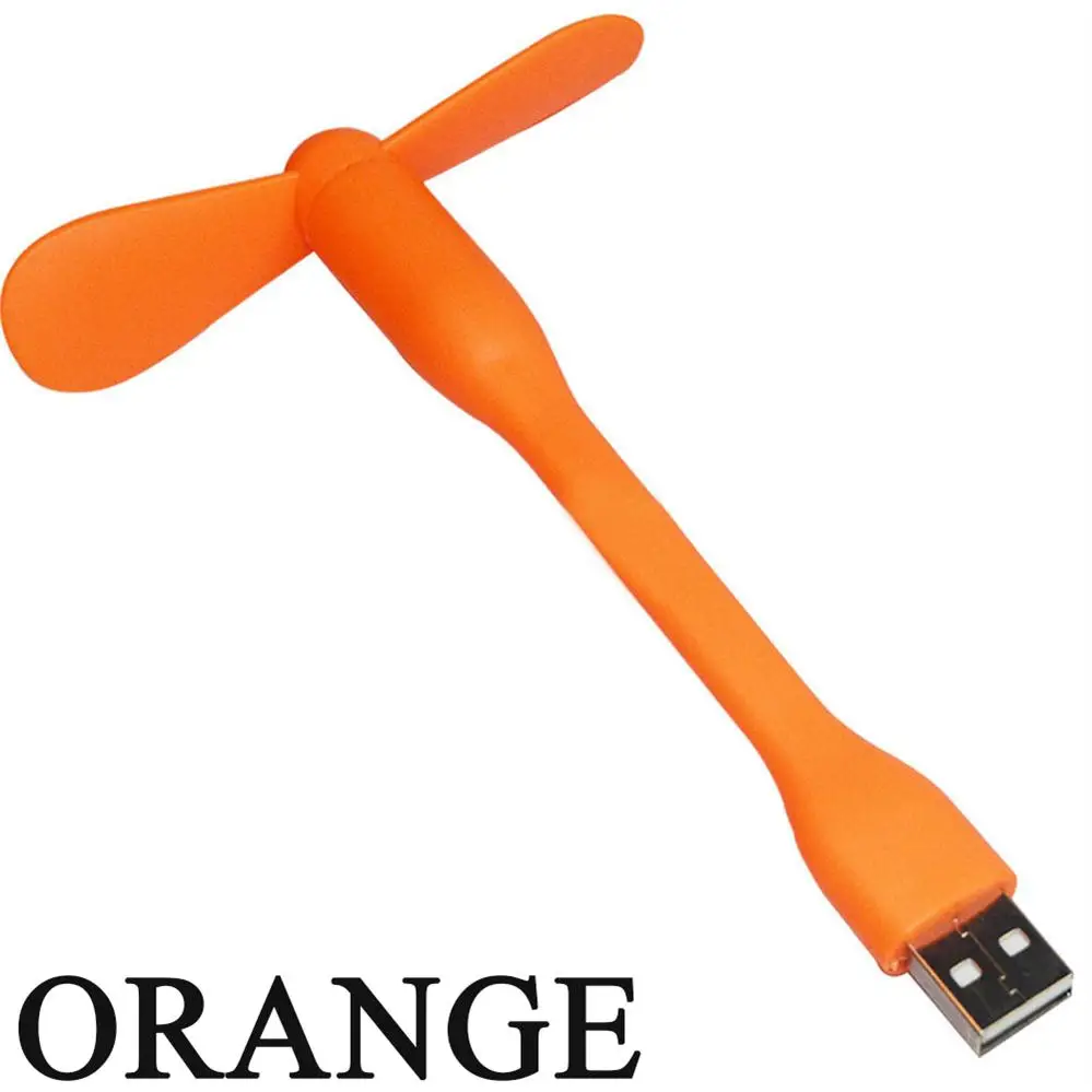 Orange Timethinker USB вентилятор гибкий USB портативный мини-вентилятор карманные вентиляторы для банка питания и ноутбука и компьютера энергосбережение для Xiaomi - Цвет: Orange