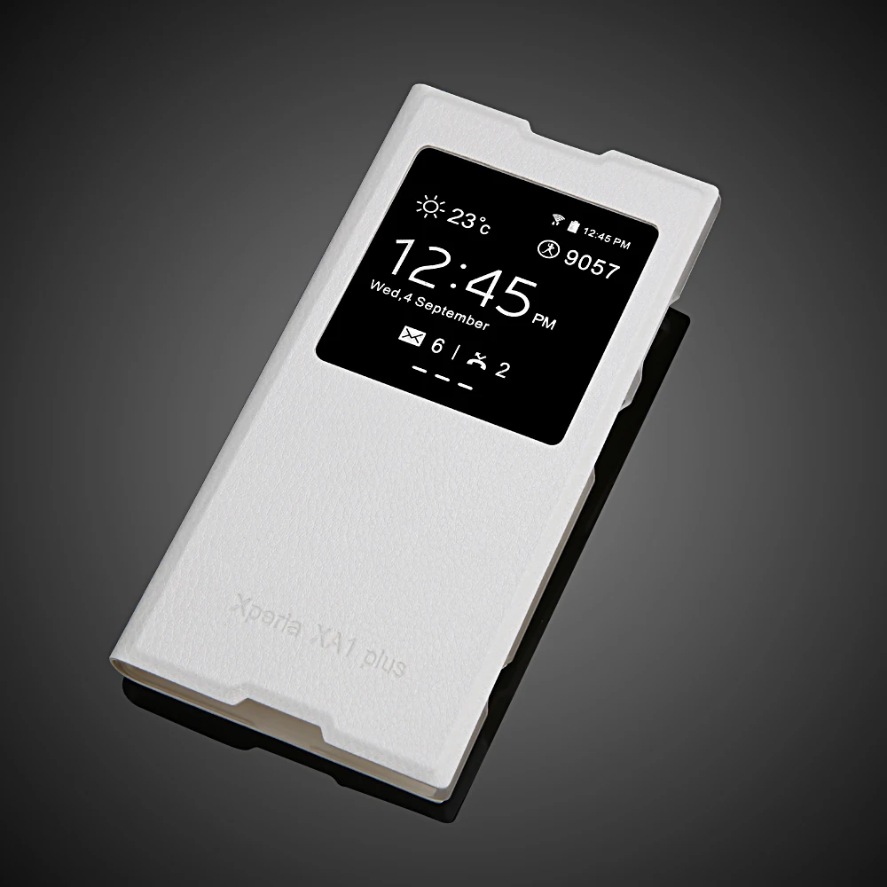 Новый чехол из искусственной кожи для Sony Xperia XA1 Plus чехол-книжка с окошком G3421 G3423
