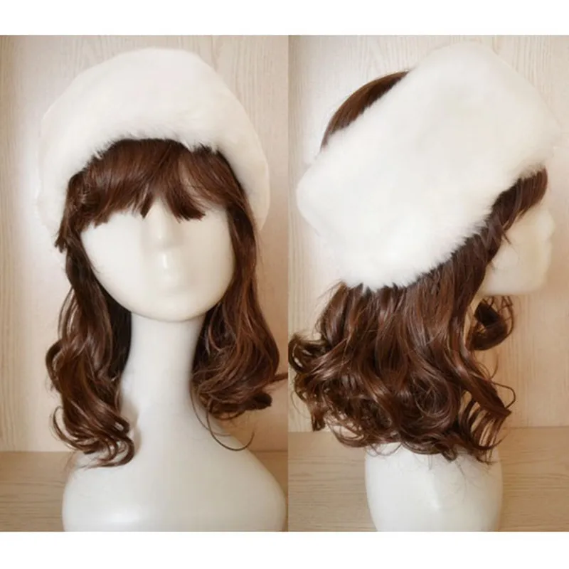 Новинка женские теплые меховые головные кольца шапки бини зимняя женская шапка