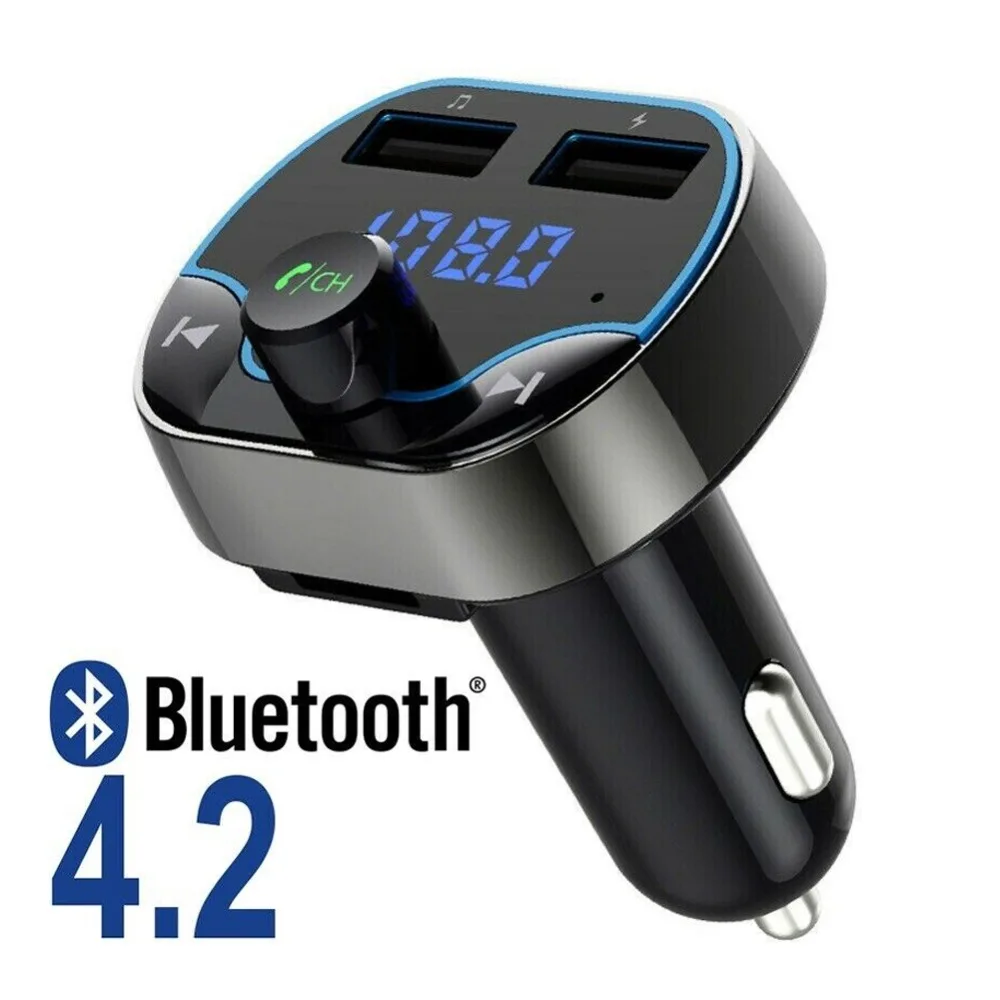 Brand-new Fashionable Convenient One-key Answer Car Cigar Plug FM Transmitter MP3 Player Radio Kit Dual USB Holder | Электроника