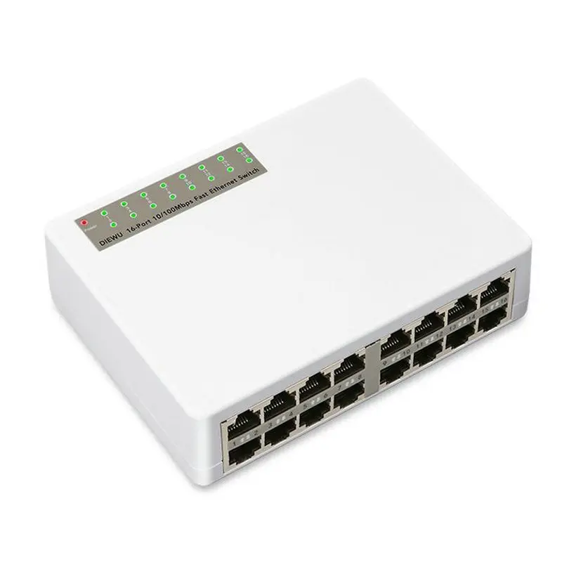 Мини 16 Порты 10/100 Мбит/с Fast Ethernet LAN RJ45 VLAN сетевой коммутатор расширение HUB для