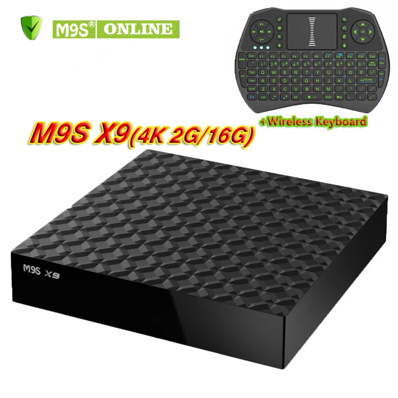 M9S X9 2G 16G RK3229 четырехъядерный Смарт ТВ приставка Android6.0 KD17.3 HDMI 4K 2 4G Wifi потоковый