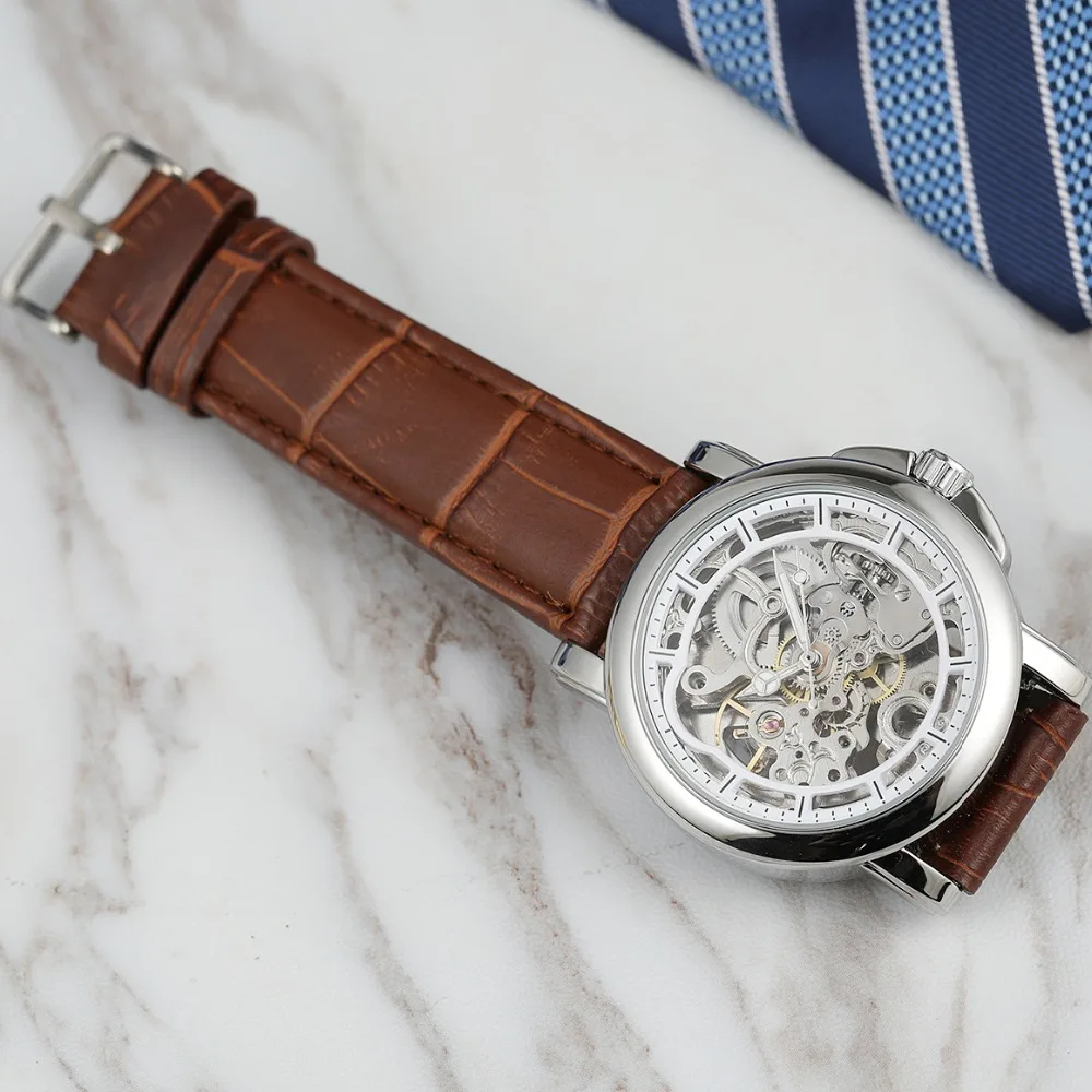 FORSINING мужские деловые часы автоматические механические с скелетом наручные Montre