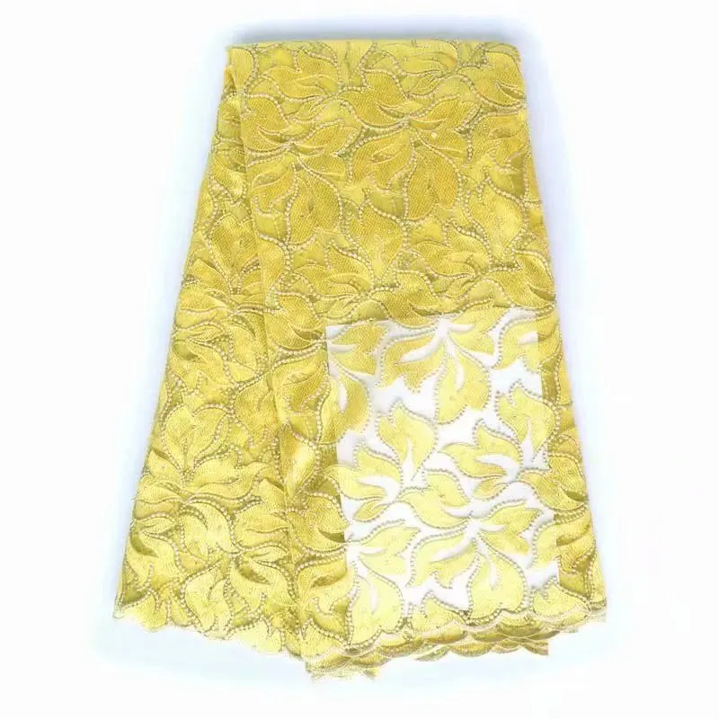5 ярдов/серия Французский Чистая Вышивка Тюль Кружево Ткань для нигерийских
