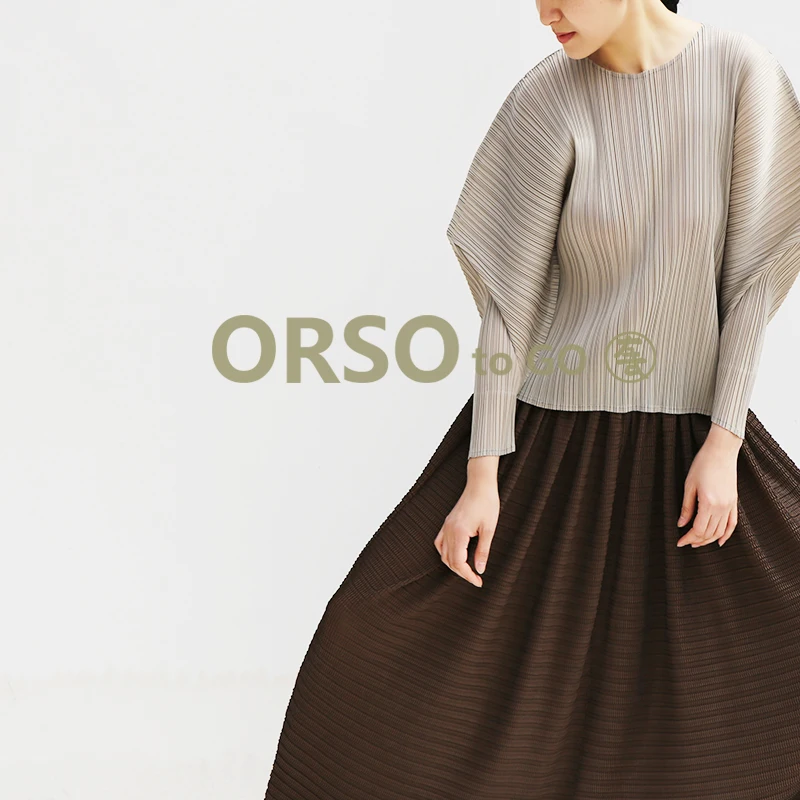 Женские свободные футболки Changpleat модные дизайнерские плиссированные большого