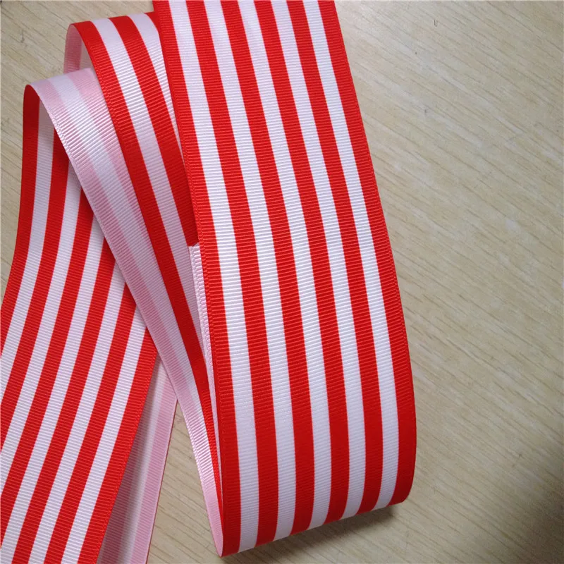9 16 22 25 38 50 75 мм ширина красная полоса Печать Grosgrain лента или атласная AM12|satin ribbon|printed