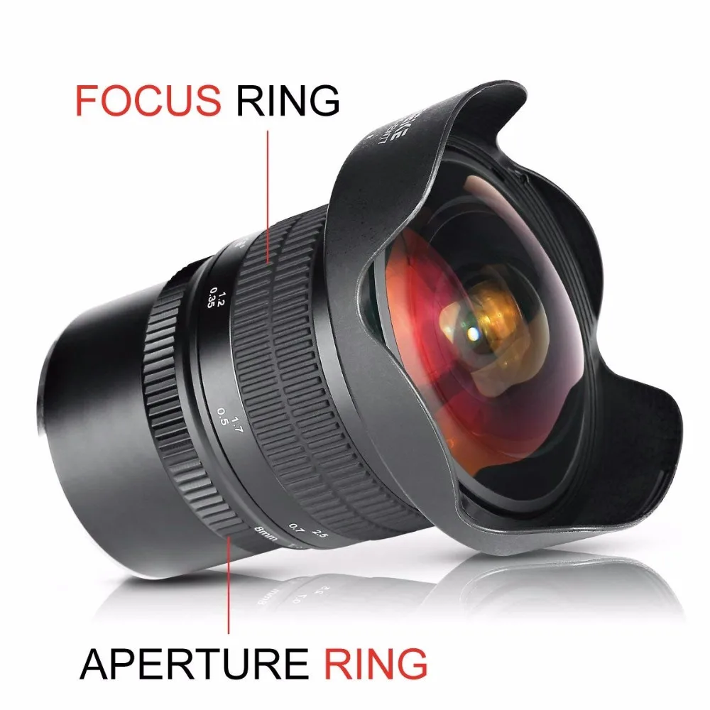 Meike 8 мм f3.5 ультра широкий объектив рыбий глаз для Sony E Mount A9 A7II A7SII A6500 A6000 A6100 A6300 A6600