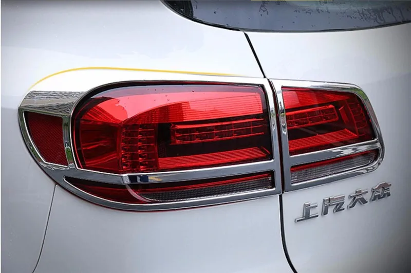 Подходит для Фольксваген Tiguan 2013 ABS Хром Передний Задний Головной фонарь Крышка лампы отделка автомобильные аксессуары