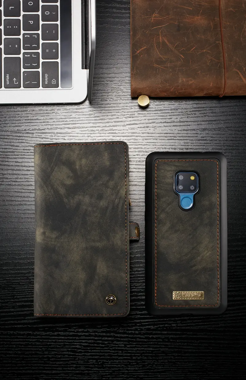 CaseMe кошелек для huawei mate 20 Ulti mate функциональный все-в-одном ручной работы кожаный съемный элегантный флип-чехол для huawei mate 20