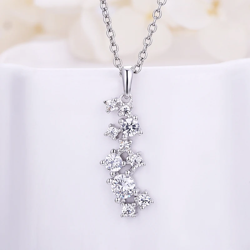 Современный стиль модная серебряная подвеска круглой формы AAA кубическая