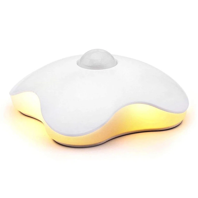 Rechargeable LED Night Light PIR Auto Motion Sensor Novelty Atmosphere Emergency Table Lamp for Kids Children White/Yellow | Лампы и