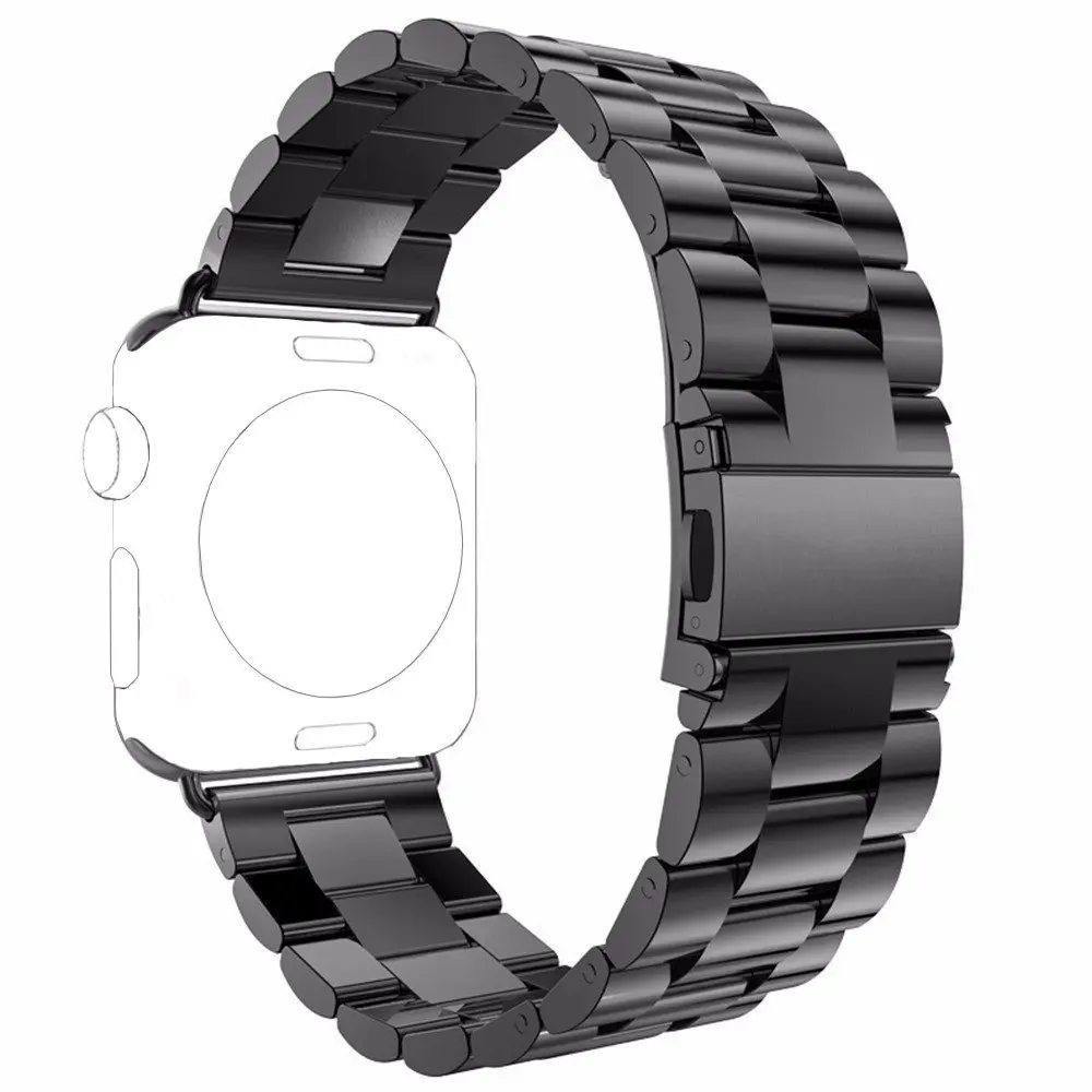 Ремешок из нержавеющей стали для apple watch band 44 мм 40 звеньевой браслет iWatch Band 42 38 series 3