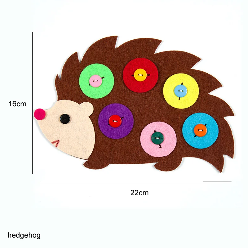 hedgehog Поделки, лесные животные, тема ручной работы, войлок, набор для вырезания детей, родителей, сотрудничество, детская игрушка, нетканый материал, ткань ручной работы - Цвет: hedgehog