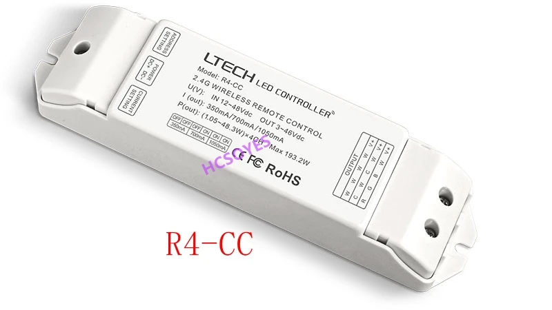 LTECH 2 4 ГГц R4-5A/R4-CC зоны приемник работать с WiFi-104 светодиодный контроллер Wi-Fi M12