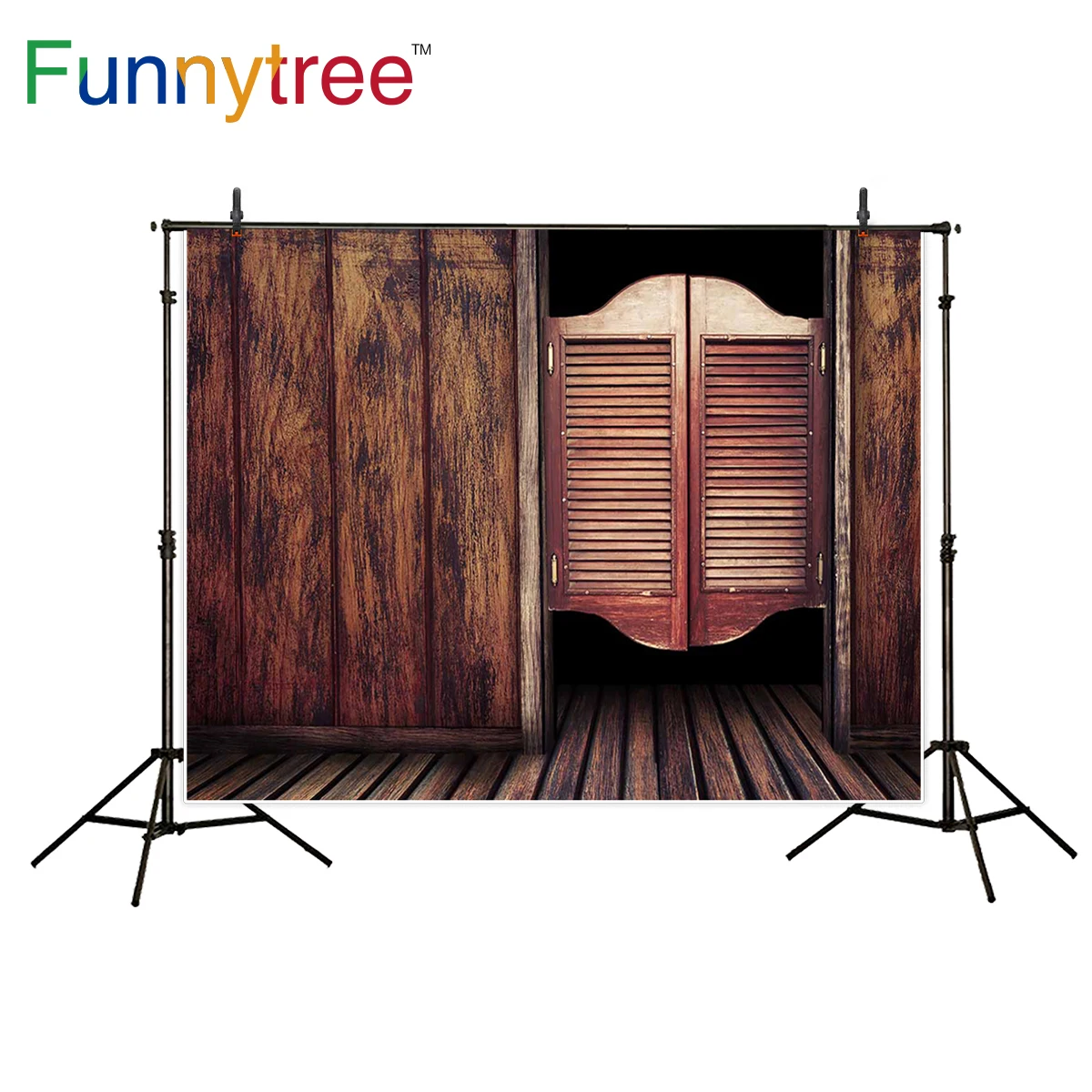 Фоны для фотосъемки Funnytree со старым западным качанием дверью входом сценой