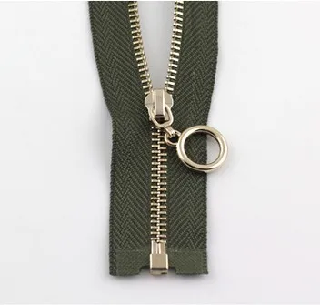 army green 1 шт. открытого конца застежки-молнии металла эко-70 см бронзовая молния для пуховое пальто одежда на молнии вспомогательные инструменты для шитья P054 - Цвет: army green