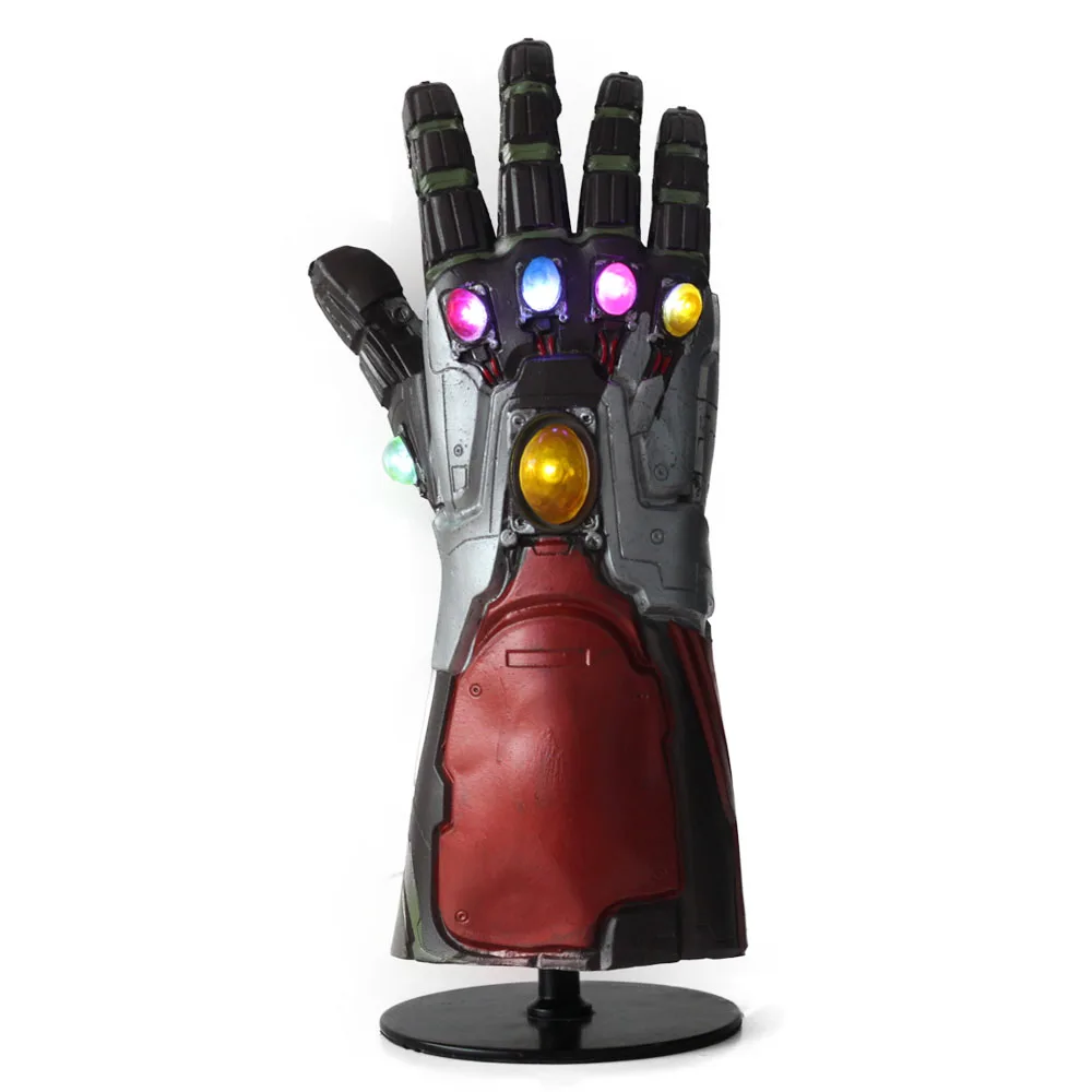 Латексные перчатки со светодиодным индикатором Endgame Железный человек Infinity Gauntlet