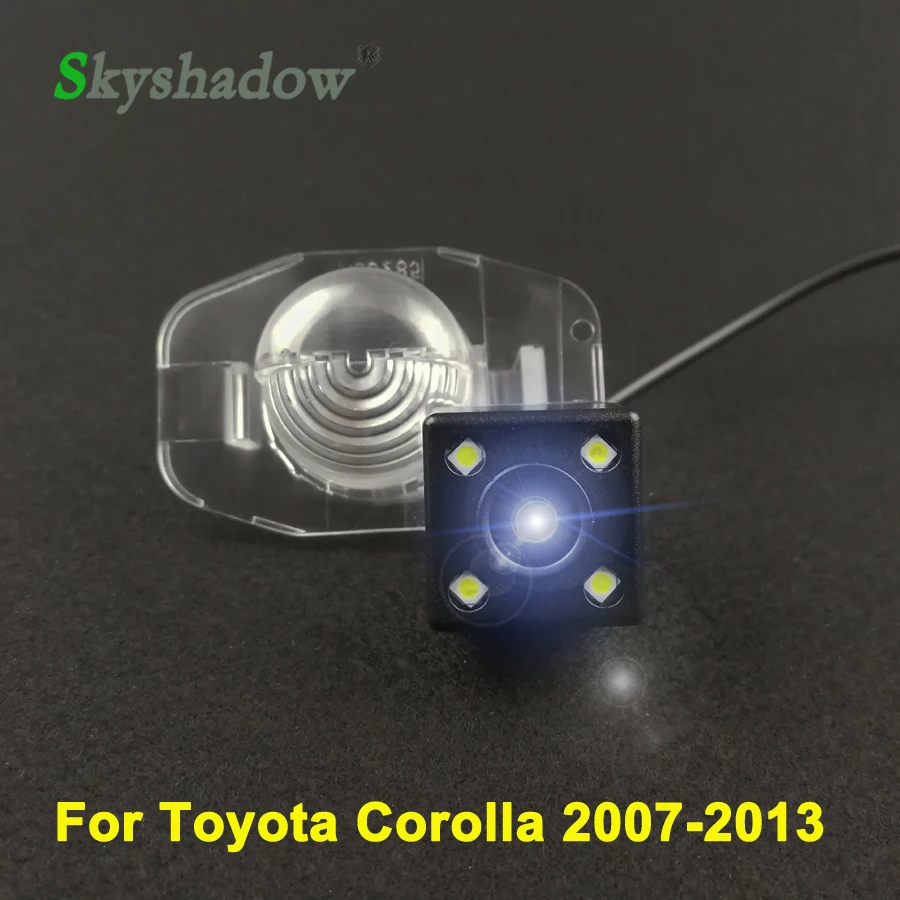 Для Toyota Corolla 2007-2013 Автомобильная CCD 4 Светодиодная камера заднего вида с ночным
