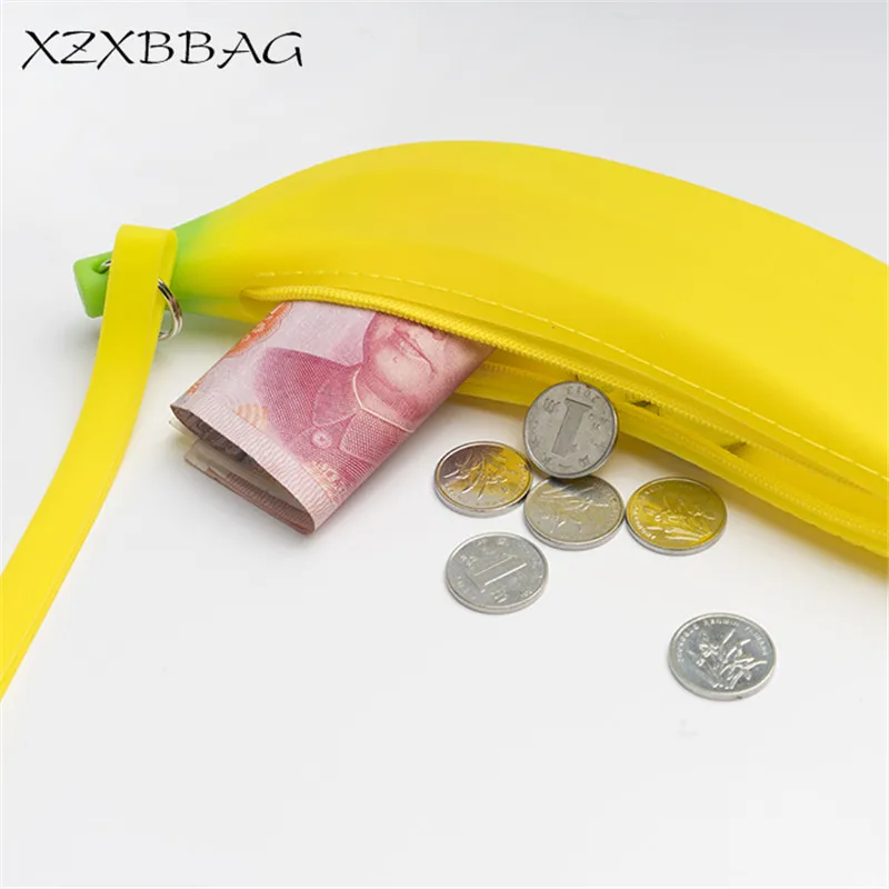 XZXBBAG креативный банан на молнии нулевой кошелек Портативная Студенческая сумка