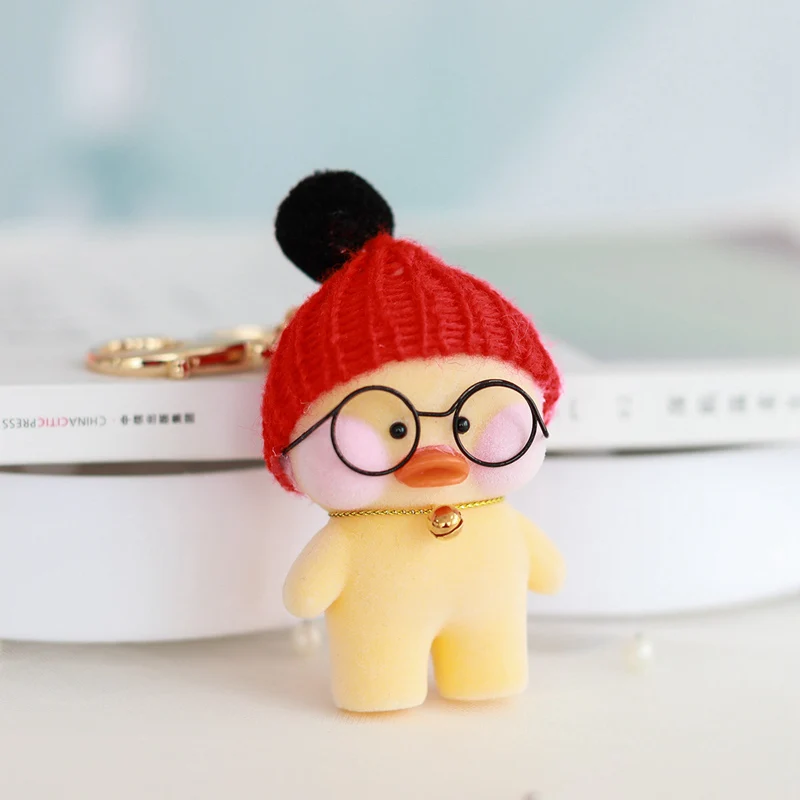 8 см Lalafanfan милый брелок Подвеска Игрушка Kawaii кафе мини желтая утка фигурка брелок сумки украшения игрушки для детей
