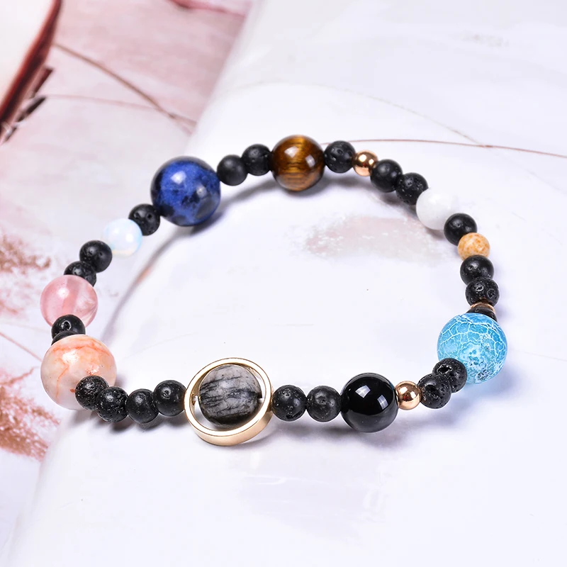 Браслеты с 9 планетами Плутон Вселенная браслет галактикой Солнечной системой